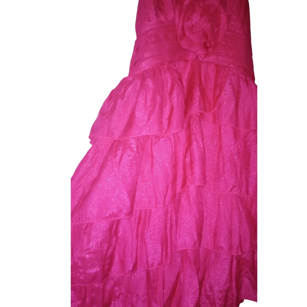 Aggie Ruffled Rose Pink Halter Neck Ruffle Dress Size S - Picture 4 of 4